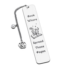 Load image into Gallery viewer, Gift for Women, Bookmark for Book Lover Bookish Bookworm Nerd, Book Markers for Women Her Girl, Spicy Reader Book Club Christmas Stocking Stuffer Birthday Day Gift, Funny Bookmark with Chain