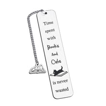 Load image into Gallery viewer, Cat Bookmark for Women Men, Book Lover Gift for Cat Lovers, Christmas Stocking Stuffer for Kids Teen Girls Boys Women Men, Cute Book Markers for Friend Birthday, Book Club Reading Gift for Reader
