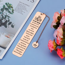 Load image into Gallery viewer, Gift for Mom Rose Gold Bookmark for Women Mothers Day Gift from Son Daughter Birthday Valentines Christmas Stocking Gifts for Mother Mommy Grandma from Teens Kids I Love You Mom Book Lovers Gift