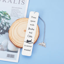Load image into Gallery viewer, Cat Bookmark for Women Men, Book Lover Gift for Cat Lovers, Christmas Stocking Stuffer for Kids Teen Girls Boys Women Men, Cute Book Markers for Friend Birthday, Book Club Reading Gift for Reader