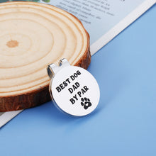 Load image into Gallery viewer, Dog Dad Gift Best Dog Dad by Par Golf Ball Marker for Men with Magnetic Hat Clip Stocking Stuffers for Christmas Birthday Gifts for Dog Lover Golf Accessories Gift for Dog Dad Funny Golf Lover Gift