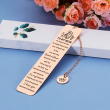 Load image into Gallery viewer, Gift for Mom Rose Gold Bookmark for Women Mothers Day Gift from Son Daughter Birthday Valentines Christmas Stocking Gifts for Mother Mommy Grandma from Teens Kids I Love You Mom Book Lovers Gift