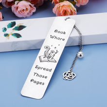 Load image into Gallery viewer, Gift for Women, Bookmark for Book Lover Bookish Bookworm Nerd, Book Markers for Women Her Girl, Spicy Reader Book Club Christmas Stocking Stuffer Birthday Day Gift, Funny Bookmark with Chain
