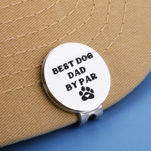 Load image into Gallery viewer, Dog Dad Gift Best Dog Dad by Par Golf Ball Marker for Men with Magnetic Hat Clip Stocking Stuffers for Christmas Birthday Gifts for Dog Lover Golf Accessories Gift for Dog Dad Funny Golf Lover Gift
