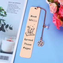 Load image into Gallery viewer, Gift for Her, Bookmark for Book Lover Bookish Bookworm Nerd, Reading Gift for Women Her Girl, Spicy Reader Book Club Christmas Stocking Stuffer Birthday Day Gift, Funny Bookmark with Chain