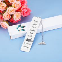 Load image into Gallery viewer, Cat Bookmark for Women Men, Book Lover Gift for Cat Lovers, Christmas Stocking Stuffer for Kids Teen Girls Boys Women Men, Cute Book Markers for Friend Birthday, Book Club Reading Gift for Reader
