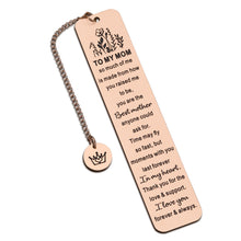Load image into Gallery viewer, Gift for Mom Rose Gold Bookmark for Women Mothers Day Gift from Son Daughter Birthday Valentines Christmas Stocking Gifts for Mother Mommy Grandma from Teens Kids I Love You Mom Book Lovers Gift