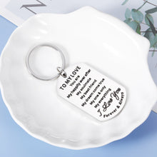 Load image into Gallery viewer, Anniversary Valentine Wedding Keychain Gifts for Love Husband Wife Fiance Fiancee Groom Bride Boyfriend Girlfriend Soulmate Men Women Birthday Christmas Present for Her Him