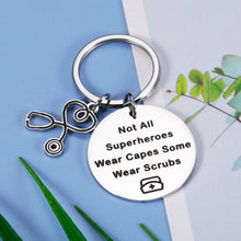 Load image into Gallery viewer, Nurse Thank You Gift Inspirational Keychain Gifts for RN Nurses Practitioner Pendant Appreciation Charm for Nursing School Student Graduation Birthday Christmas Nurse’s Day Gift Male