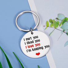 Load image into Gallery viewer, Valentines Day Gifts for Him Her Keychain for Boyfriend Husband from Wife Girlfriend Birthday Anniversary I Love You Gifts Wedding Engagement Gifts for Groom Bride Fiance Fiancee Men Women