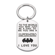 Load image into Gallery viewer, Dad Birthday Keychain Gifts from Son Daughter Fathers Day Christmas Valentine Gift for Daddy Stepdad New Dad to be Husband from Kids Stepdaughter Wife Father of The Bride Wedding Gifts Men Him