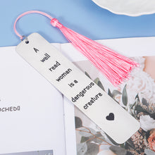 Load image into Gallery viewer, Bookmarks for Best Friend Book Lovers Women Birthday Valentine's Day Gifts for Daughter Sister Teen Girls Her Mom Female Inspirational Bookmarks with Quotes Tassels for Reading Lovers Bookworm