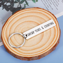 Load image into Gallery viewer, 10 Year Anniversar Gifts for Husband Wife 10th Wedding Anniversary Keychain for Him Her Couple Men Women Tin Aluminum Anniversary GIF 10 Year Marriage Gift for Friends Mom Dad Parent Daughter Son Brand: GGOJAGST