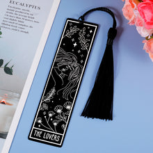 Load image into Gallery viewer, Tarot Bookmark Book Lovers Birthday Gifts for Women Men Bookmarks with Tassels for Friend Bookish Daughter Female Christmas Gifts for Kids Teenage Girls Her Stocking Stuffers Book Club Gift Bookmarker