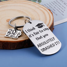 Load image into Gallery viewer, Graduation Keychain Gift Back to School for Him Her Son Daughter from Mom Class of 2022 Gifts for Seniors High School College Medical Student Inspirational Grad Gifts for Her Him Boy Girl Women Men