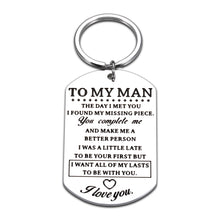 Load image into Gallery viewer, Birthday Keychain Gifts for Boyfriend Valentines Day Anniversary Romantic Gifts for Him Husband from Girlfriend Wife Couples Fiance Groom Wedding Engagement Gifts Key Chain I Love You Present