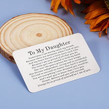Load image into Gallery viewer, Daughter Gift Wallet Card from Mom Dad, Daughter Wedding Card Gifts from Mother Father College Graduation Birthday Christmas Mother's Day Valentine's Day Gifts for Daughter