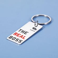 Load image into Gallery viewer, Funny Valentines Day Gifts for Couples the Boss the Real Boss Matching Keychain Wedding Anniversary Birthday Gifts for Husband Wife Couple Boyfriend Newlywed Engagement Bridal Shower Gifts Bride to b