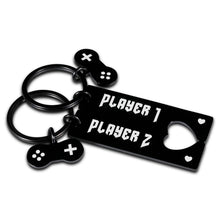 Load image into Gallery viewer, Couples Keychains Gifts for Boyfriend Funny Matching Player 1 Player 2 Birthday Anniversary Valentine Gift for Gamer Husband from Wife Best Friend Christmas Keyring for Men Women Stocking Stuffer