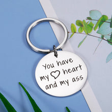 Load image into Gallery viewer, Funny Keychain Gifts for Men Valentines Day Gifts for Him Her Husband Boyfriend Couples Gifts for Anniversary Birthday Wedding Gift for Groom Fiance You Have My Heart Present Him Her Girlfriend Wife