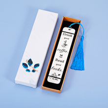 Load image into Gallery viewer, Coffee & Books Bookmark with Tassels Bookmarks for Book Lovers Best Friend Christmas Birthday Valentines Day Gifts for Women Men Her Him Boy Girl Teacher Son Daughter Boss Coworker Stocking Stuffer
