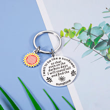 Load image into Gallery viewer, Sunflower Keychain Gifts for Women Her Best Friend Daughter Inspirational Spiritual Charm Key Chain Birthday Christmas Graduation Floral Gifts for Sister Teen Girls Sunflower Jewelry Accessories
