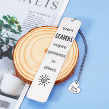 Load image into Gallery viewer, Boss Day Appreciation Gifts for Women Men Great Leader Boss Superior Bookmark for Supervisor Principal Manager Christmas Birthday Promotion Thanksgiving Retirement Encouraging Gift from Employees