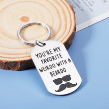 Load image into Gallery viewer, Keychain for Boyfriend Funny Valentines Day Gifts for Him Husband Anniversary Birthday Christmas Gifts for Men You're My Favorite Weirdo Cute Gag Gifts for Boyfriend from Girlfriend