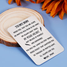 Load image into Gallery viewer, Stocking Stuffers for Teen Boys Wallet Card gifts for Son from Mom Inspirational Christmas Birthday Gifts for Teenage Boys Adult Son in Law Step Son Valentines Day Graduation Fathers Day Gift for Men