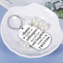 Load image into Gallery viewer, Coworker BFF Keychain Gift for Work Bestie Friend Birthday Christmas Going Away Leaving Retirement Promotion Gifts for Colleagues Boss Farewell Thank You Appreciation Gifts for Coworkers Women Men