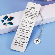 Load image into Gallery viewer, Inspirational Christian Bookmark Gifts for Women Bible Verse Bookmark for Girls Daughter Book Lovers Birthday Christmas Bookmarks Gift for Friend Female Bookworm Religious Church Bulk Gift