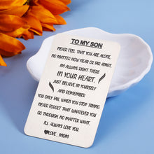 Load image into Gallery viewer, Stocking Stuffers for Teen Boys Wallet Card gifts for Son from Mom Inspirational Christmas Birthday Gifts for Teenage Boys Adult Son in Law Step Son Valentines Day Graduation Fathers Day Gift for Men