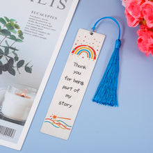 Load image into Gallery viewer, Thank You Appreciation Gift for Women Men Bookmark Gifts for Friends Book Lover Teacher Coworker Female Birthday Christmas Retirement Gifts Spanish PE Preschool Daycare Teacher