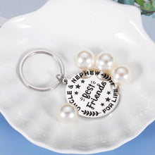 Load image into Gallery viewer, Uncle Fathers Day Keychain Gifts from Nephew for Uncle Birthday Valentines Day Gifts Uncle and Nephew Best Friends for Life Keychain Thanksgiving Christmas Gifts Best Uncle Gifts for Men from Kids