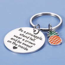 Load image into Gallery viewer, Inspirational Birthday Gifts Pineapple Keychain Gifts for Teen Girls Women Valentine Day Gifts for Her Best Friends BFF Christmas Motivational Gifts for Daughter Sister Come of Age Friendship Present