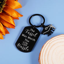 Load image into Gallery viewer, 2021 Graduation Gifts for Her Him Graduation Keychain for Women Girl Best Friend Nurse College High School Grads The Tassel Was Worth The Hassle Inspirational Gifts Key Ring to Son Daughter