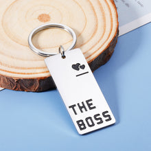 Load image into Gallery viewer, Funny Valentines Day Gifts for Couples the Boss the Real Boss Matching Keychain Wedding Anniversary Birthday Gifts for Husband Wife Couple Boyfriend Newlywed Engagement Bridal Shower Gifts Bride to b
