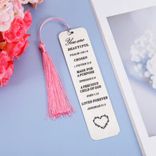 Load image into Gallery viewer, Inspirational Christian Gifts for women Bible Verse Bookmark with Tassel Book Lover Gifts for Women Birthday Christmas Bookmarks Gifts for Friends Girl Sister Female Bookworms Book Club Religious Gift
