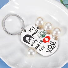 Load image into Gallery viewer, Valentines Day Gifts for Him Her The Office Merchandise for Women Men Funny Keychain to Boyfriend Husband Wife Girlfriend for Anniversary Birthday Valentine My Heart Only Beets for You Couple Gifts