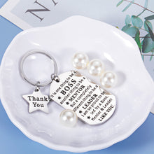Load image into Gallery viewer, Boss Day Gifts for Women Men Appreciation Keychain Gifts for Bosses Mentor Leader Supervisor Office Leaving Birthday Christmas Going Away Thank You Retirement Gifts for Boss Lady Coworker Friend