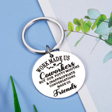 Load image into Gallery viewer, Coworker Gifts for Women Men Boss Coworkers Christmas Funny Keychain for Workmates Leaving Going Away Birthday Office Party Appreciation Gift Farewell Retirement Presents for Colleague Him Her