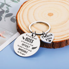 Load image into Gallery viewer, Boss Gift for Women Men Thank You Birthday Christmas Keychain for Supervisor Leader Mentor Retirement Gift Leaving Gift from Coworker Colleague a Truly Great Boss is Hard to Find
