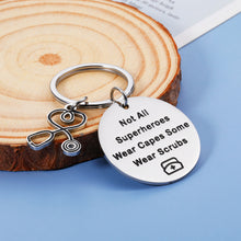 Load image into Gallery viewer, Nurse Thank You Gift Inspirational Keychain Gifts for RN Nurses Practitioner Pendant Appreciation Charm for Nursing School Student Graduation Birthday Christmas Nurse’s Day Gift Male