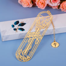 Load image into Gallery viewer, Bookmark Christian Gifts for Women Men Religious Bible Metal Bookmarks for Kids Book Lovers Christmas Birthday Gifts for Her Him Female Male Friends Church Supplies Stocking Stuffers Bookmarker