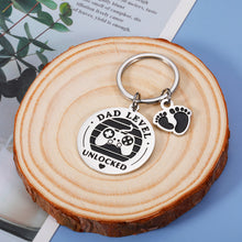 Load image into Gallery viewer, New Dad Keychain Gifts Pregnancy Announcement for Dad Husband, First Time Dad, Dad to be, Soon to be Dad Boyfriend Fathers Day Christmas Birthday Day Gifts Dad Level Unlocked Keychain