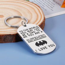 Load image into Gallery viewer, Dad Birthday Keychain Gifts from Son Daughter Fathers Day Christmas Valentine Gift for Daddy Stepdad New Dad to be Husband from Kids Stepdaughter Wife Father of The Bride Wedding Gifts Men Him