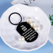 Load image into Gallery viewer, Valentine Gifts for Son from Mom Dad to My Son Inspirational Keychain Valentines Day Birthday Graduation Back to School Christmas Gift for Kids Teen Boys Him Stepson Gifts from Stepmom Double Sided