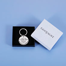 Load image into Gallery viewer, Funny Anniversary Birthday Keychain Gifts for Husband Fiance Groom Boyfriend I Love You Gifts for Him Her Wife Girlfriend Christmas Valentines Day Wedding Gifts for Fiancee Bride Engagement Present