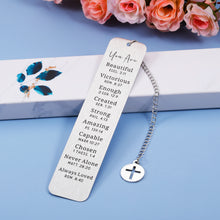 Load image into Gallery viewer, Inspirational Religious Bookmarks for Women, Christian Bible Verse Bookmark for Girls Daughter Book Lovers Birthday Christmas Bookmarks Gift for Friend Female Bookworm Church Bulk Gift
