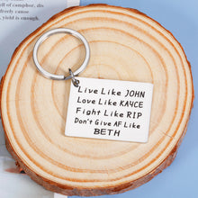 Load image into Gallery viewer, Yellowstone Keychain for Women Men Yellowstone TV Show Merchandise for Fans Lovers Best Friend BFF Gifts Funny Birthday Valentines Day Christmas Novelty Jewelry Gifts for Son Daughter Live Like John